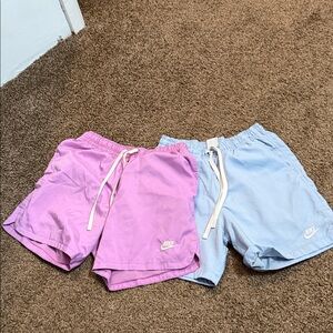 Nike Pastel Pink and Light Blue Shorts/ swim shorts